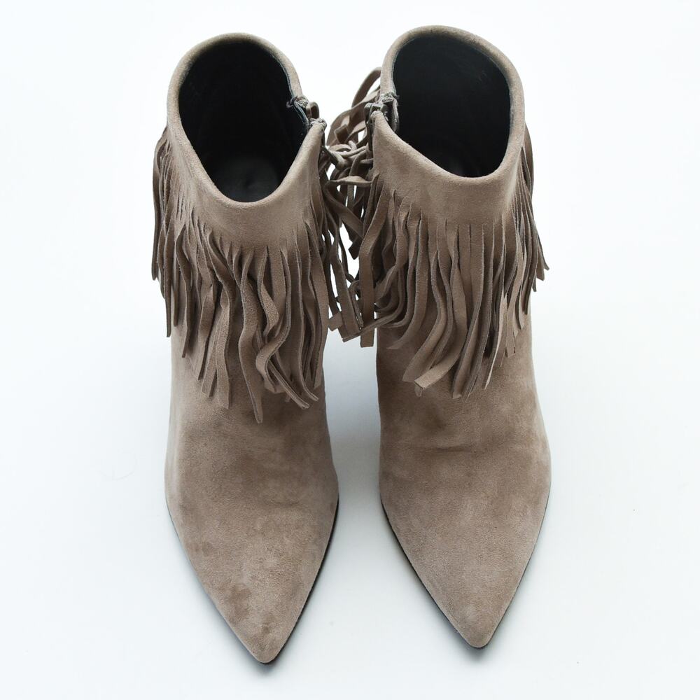 Stuart Weitzman Fringetimes Fossil Suede Fringe A… - image 3